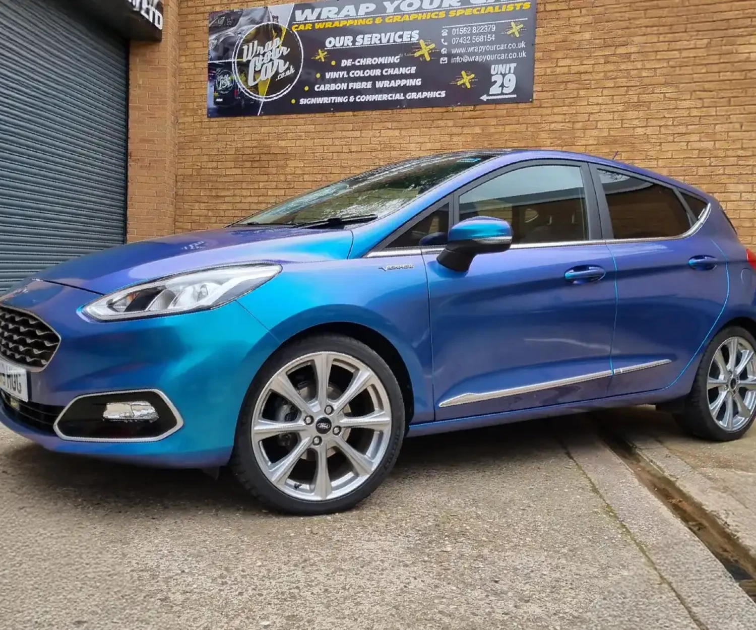 Ford Fiesta flip colour change wrap completed at Wrap Your Car Kidderminster