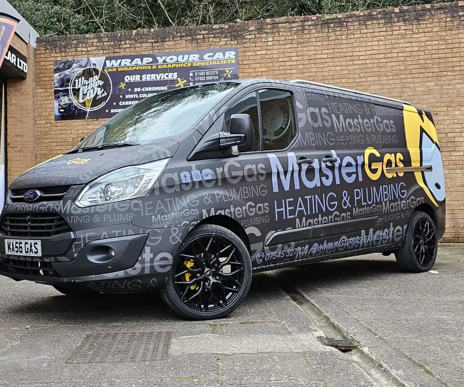 Commercial vehicle wrap and branding installed on a van at Wrap Your Car in Kidderminster